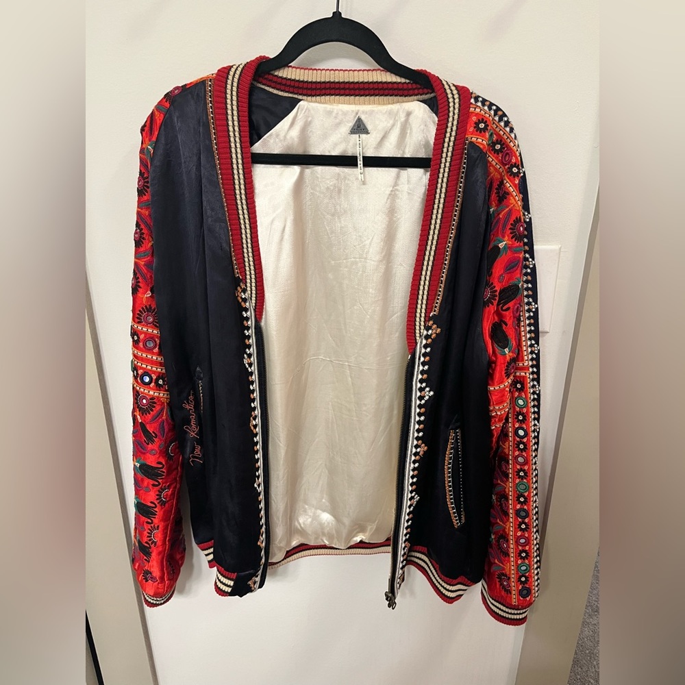 Reversible free people satin jacket